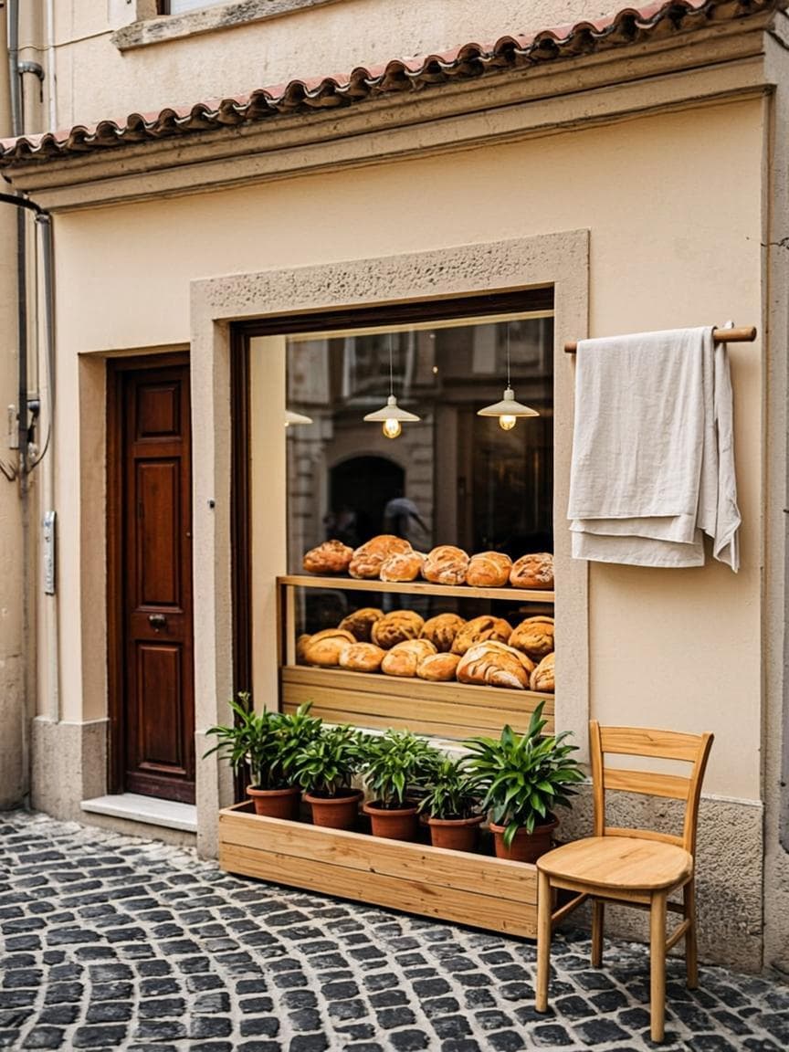Fachada da padaria numa rua de Cedofeita, Porto